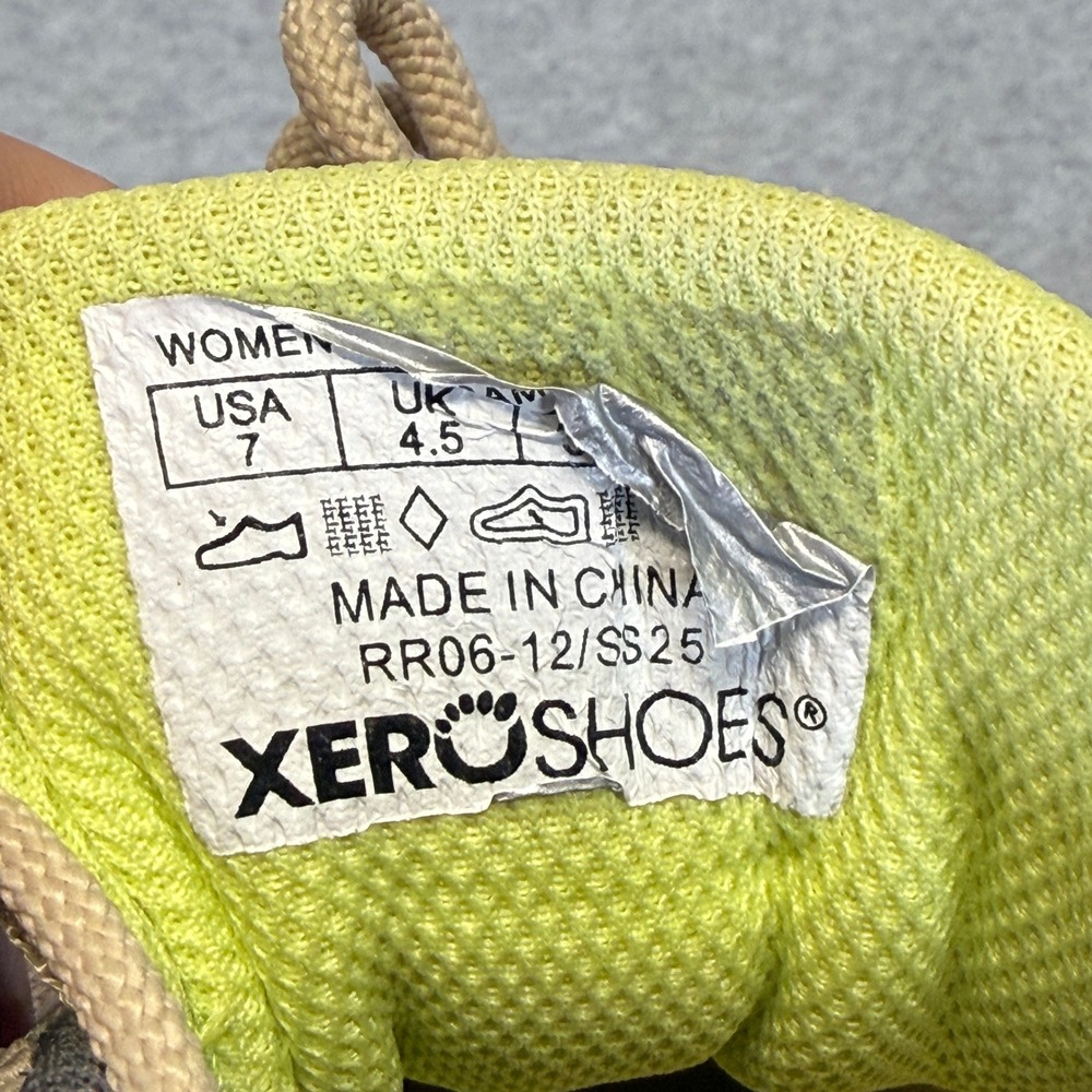 Xero Women's Tan and Lime Low-Profile Trail Shoes - Picture 9 of 10